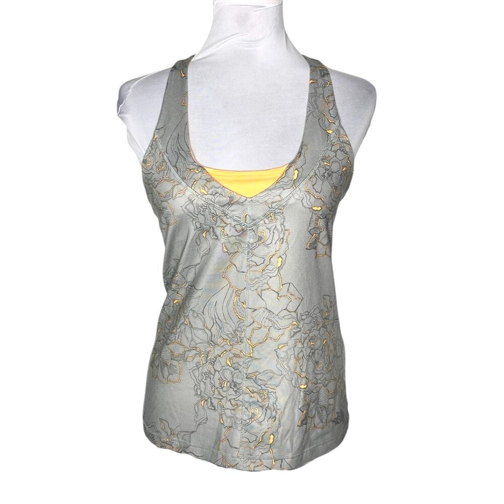 The North Face Floral Print Workout Active Tank Top Size M